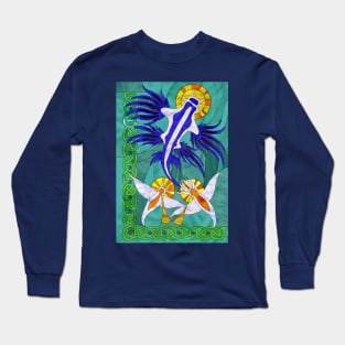 Glaucus Sea Slug stained glass Long Sleeve T-Shirt
